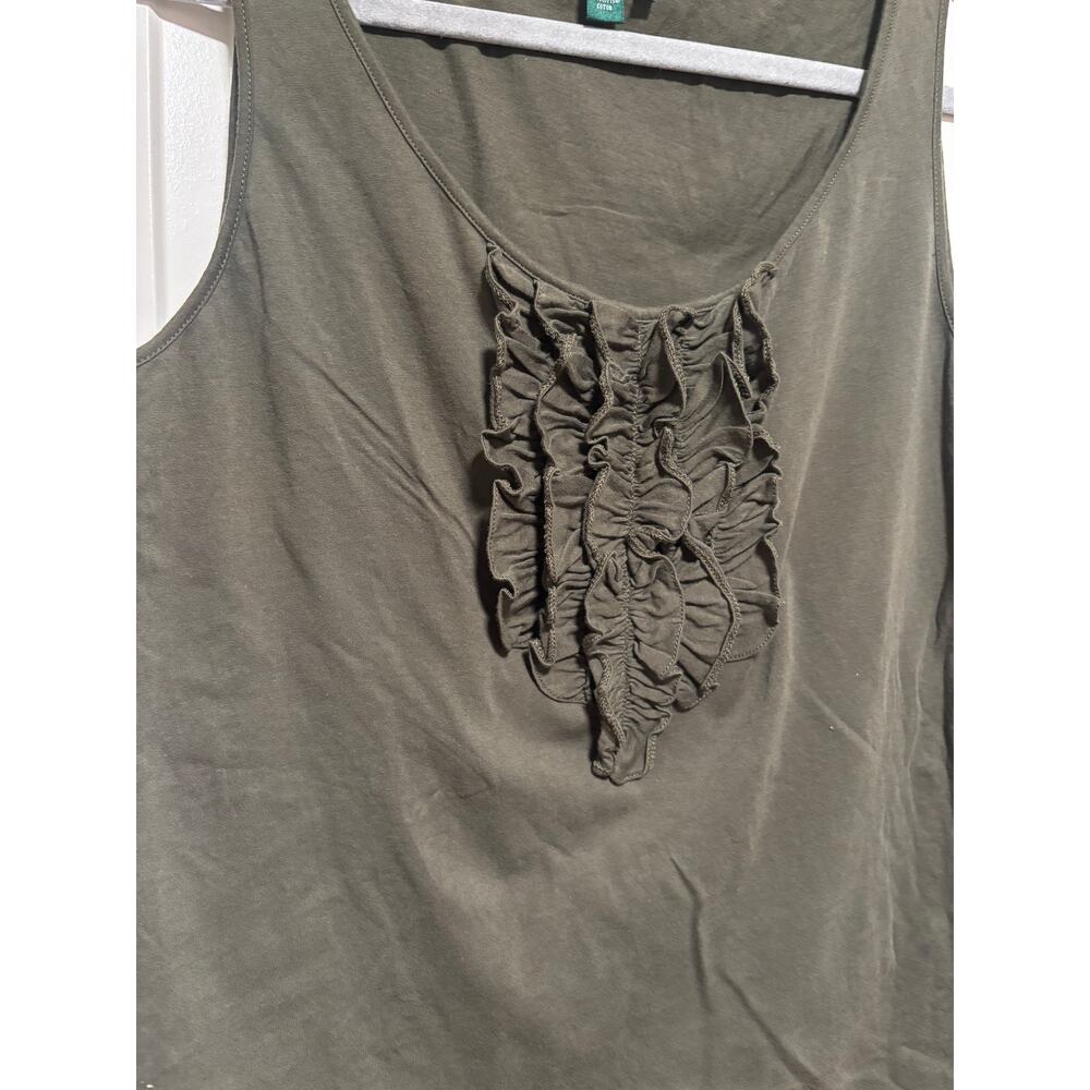 Lauren Ralph Lauren Olive Green Sleeveless Tank Top L - Picture 3 of 9
